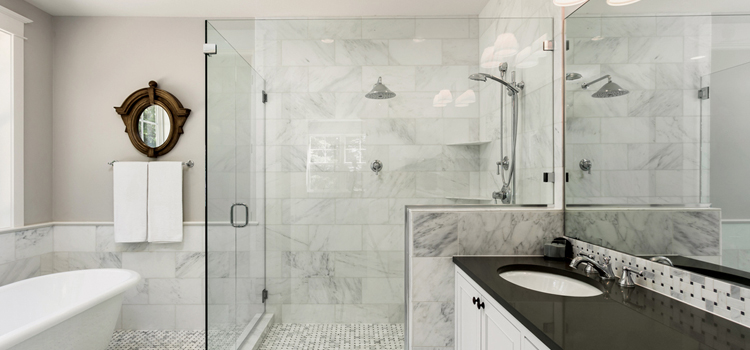 bathroom shower door installation in Glenvar Heights